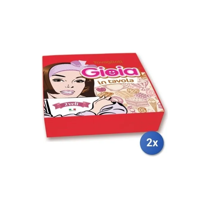 Gioia Napkins 38x38 2 Ply Red