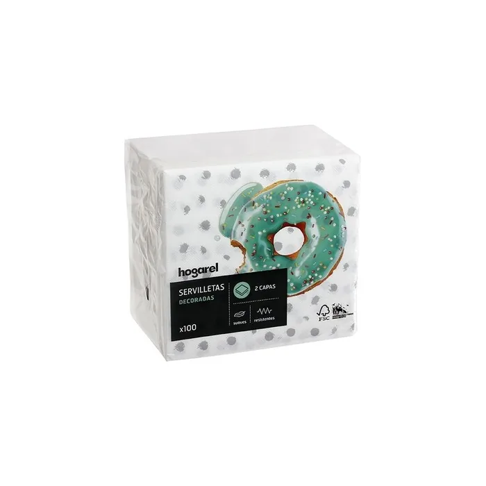 Hogarel Decorated Paper Napkins 100 Units