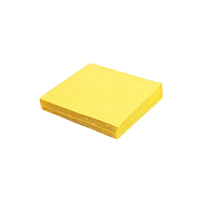 Yellow 1-Ply Napkins 33x33cm - Pack of 100