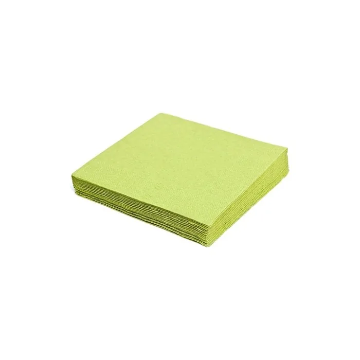 1-Ply Napkins 33x33cm Yellow-Green - Pack of 100