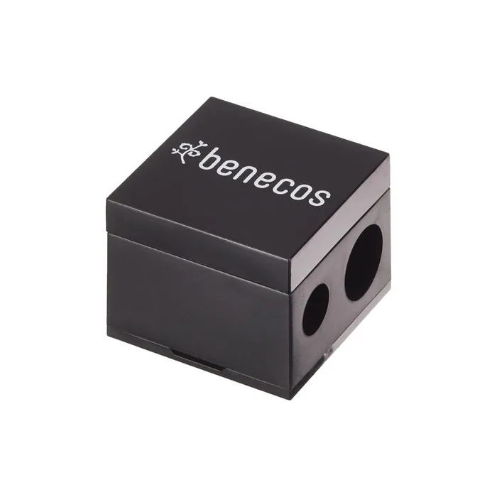 Benecos Double Sharpener for Cosmetic Pencils with Integrated Cleaning Spatula
