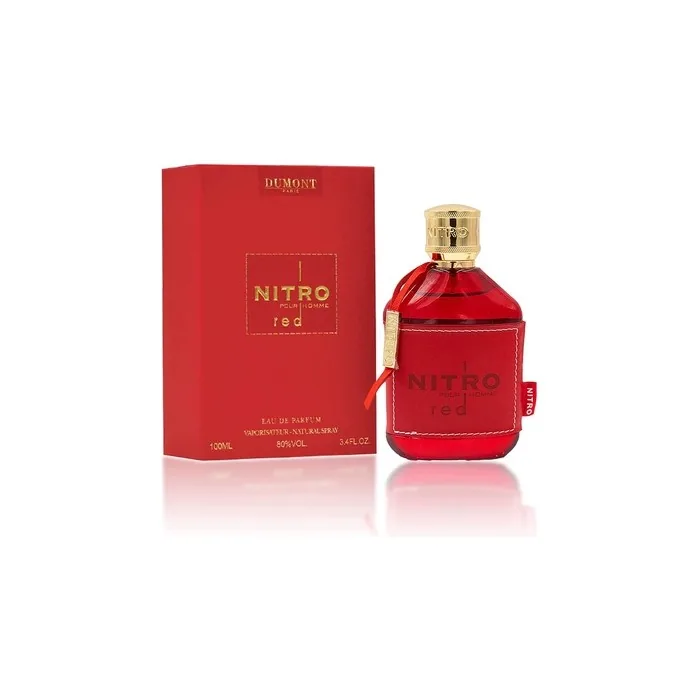 NITRO RED Eau De Perfum by DUMONT Long Lasting Men's Fragrance 3.4 oz