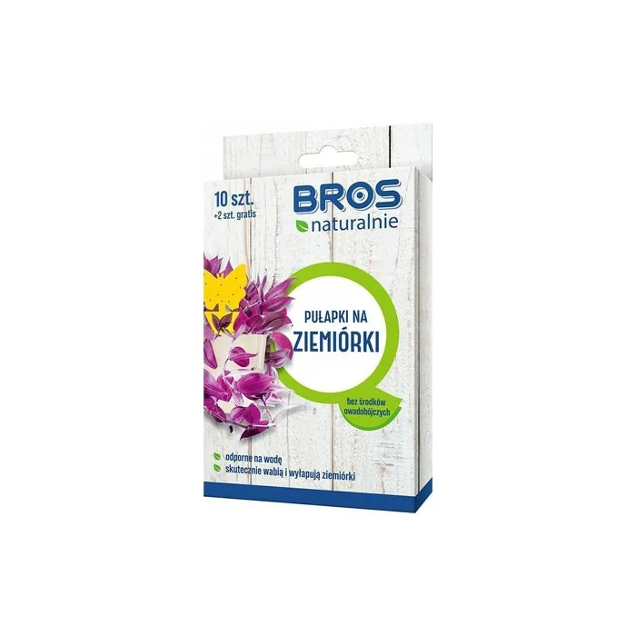 BROS Yellow Sticky Traps for Fungus Gnats 10 Pieces + 2 Free