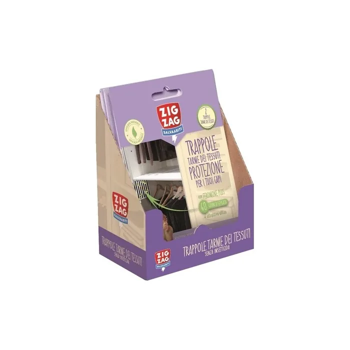 Zig Zag Clothes Saver Adhesive Trap Pre Glued Pheromones To Attract Fabric Moths