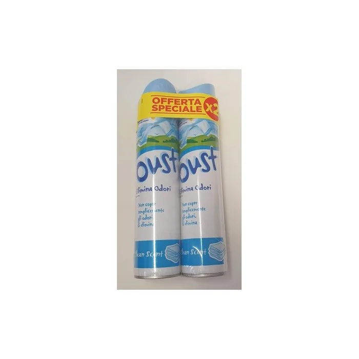 Oust Odor Elimination 300ml Spray Clean Scent Fragrance - Pack of 2