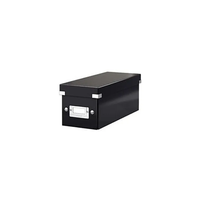 Leitz Click & Store CD Storage Box, Black, Holds 165 CDs, Collapsible Design
