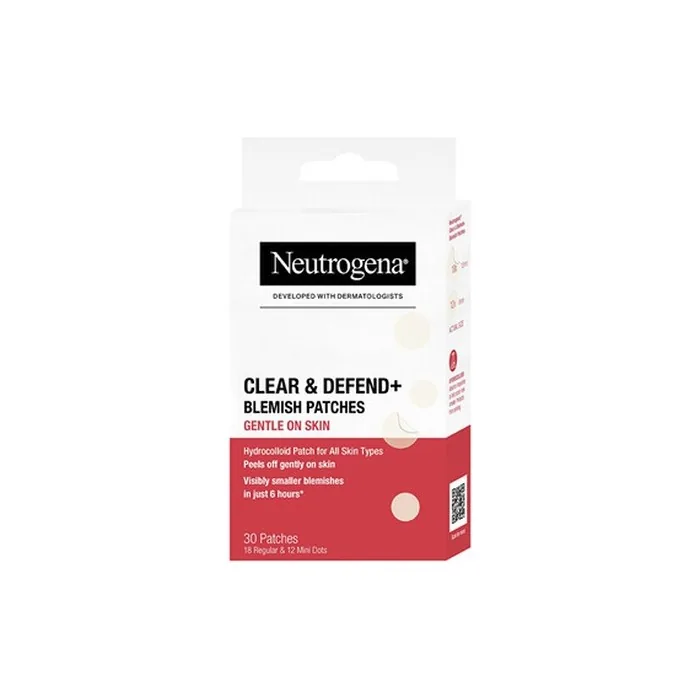 Neutrogena Clear & Defend+ Blemish Patches for Sensitive Skin 30 Count
