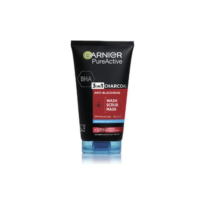 Garnier 3 In 1 Black Pure Active Intensive Charcoal Antiblackhead 150ml