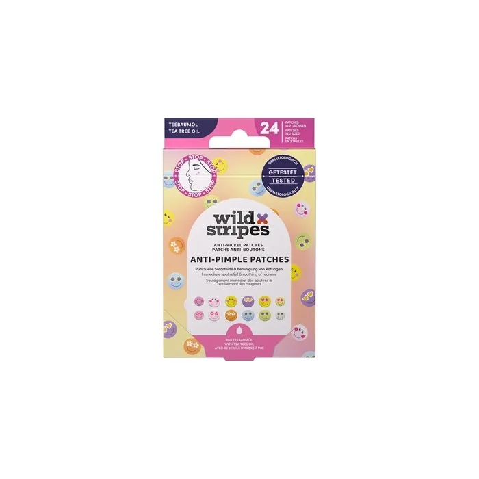 Wild Stripes Antipimple Patches Smile Stop Colored Hydrocolloid