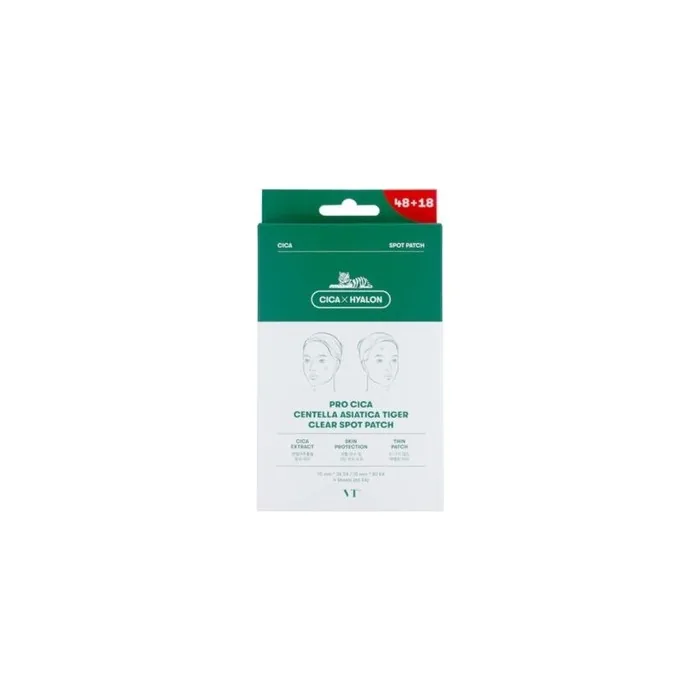 Vt Cosmetics Pro Cica Centella Asiatica Tiger Clear Eczema Patches 66 Pieces