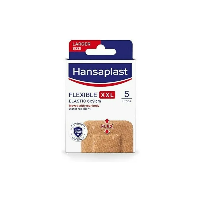 Hansaplast Flexible Xxl Waterproof Plasters 6 X 9 Cm Pack Of 5