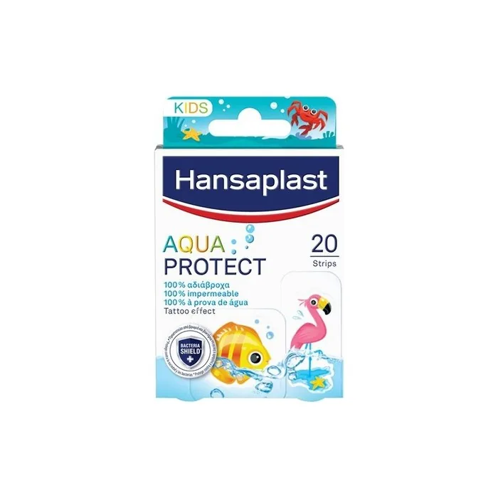 Hansaplast Waterproof Adhesive Bandages Aqua For Kids - 20 Pieces