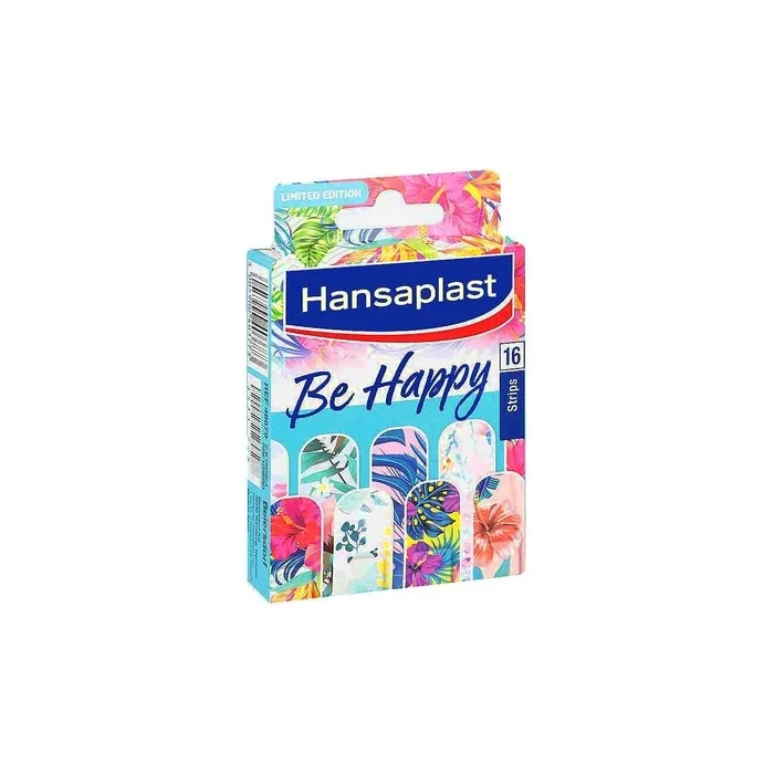 16 Hansaplast Finger Strips be Happy #2 Colorful Plasters