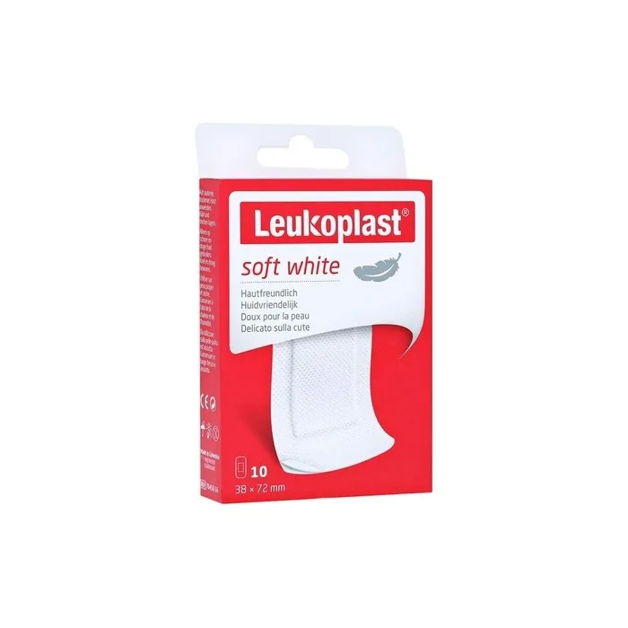 Leukoplast Soft White Gentle Plaster 38 x 72mm - Pack of 10