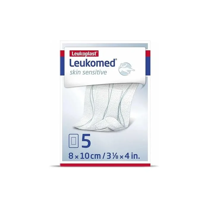 Leukoplast Leukomed Skin Sensitive Adhesive Dressing 8x10cm - Pack of 5