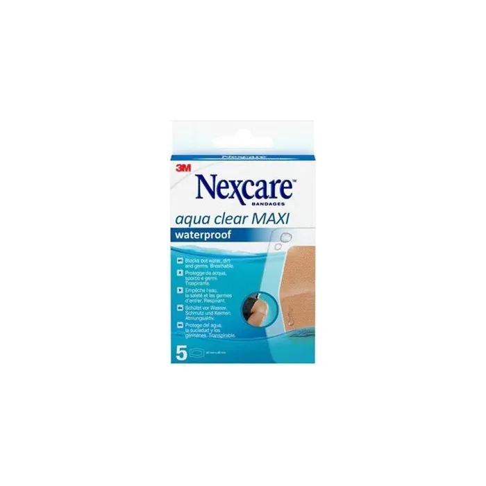 3m Nexcare Aqua Clear Maxi Waterproof Plasters 5 Units