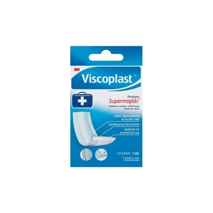 Viscoplast Prestopor Supersoft Cutting Plaster 1m x 8cm - Single Unit