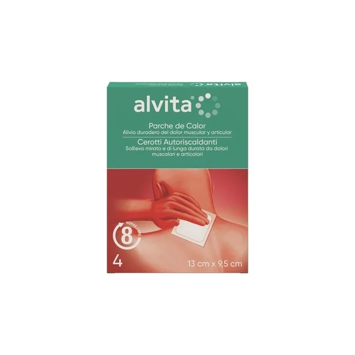 Alvita Self-Heating Medical Device Plaster 4 Pieces 13 x 9.5 cm