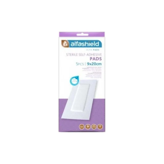 Karabinis Medical Alfashield Sterile Selfadhesive Pads 20x9cm Pack Of 5