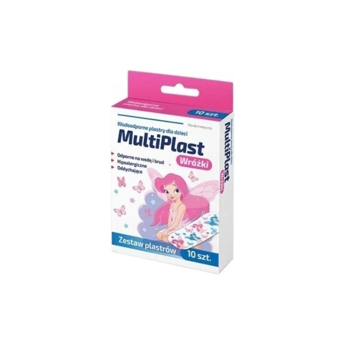Multiplast Fairies Waterproof Plasters For Children - 10 Pieces With Long Expiry Date