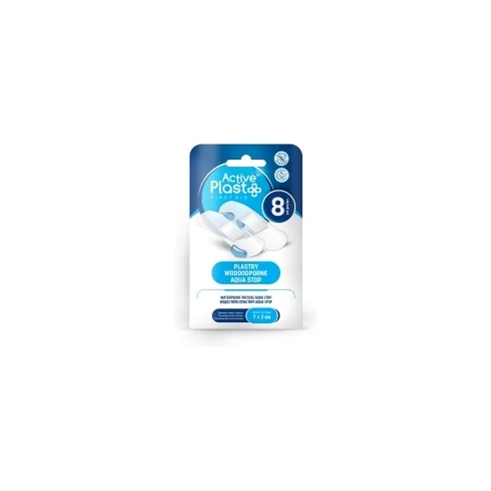 Active Plast Aqua Stop Waterproof Plasters 7x2 cm - Pack of 8