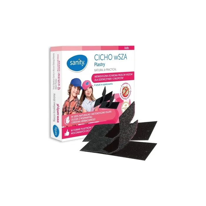 Sanity Kids Cicho Wsza Lice Protection Plasters 4 Pieces