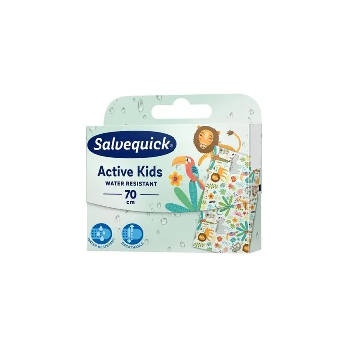 Salvequick Active Kids Water Resistant Elastic Plaster for Activities