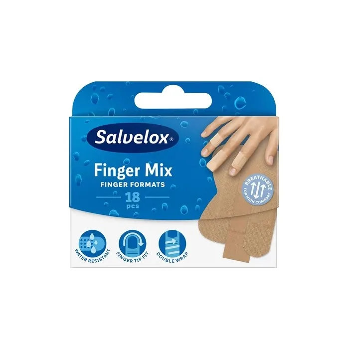 Salvelox Salvelox Finger Mix Plasters 18 Units