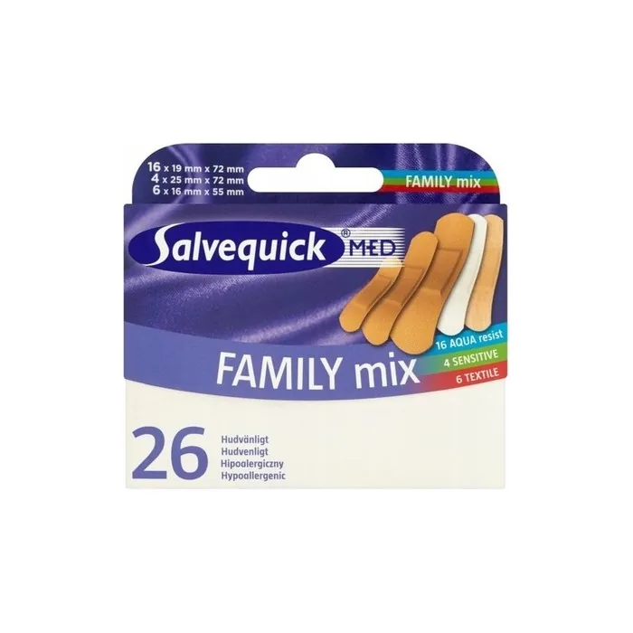 Salvequick Med Family Mix 26 Pieces