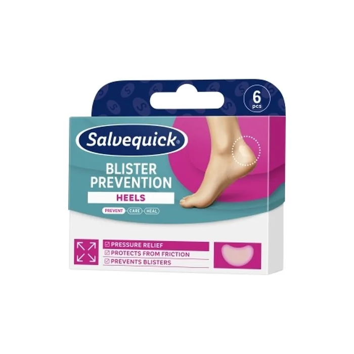 Salvequick Blister Prevention Plaster for Heels 6 Pieces