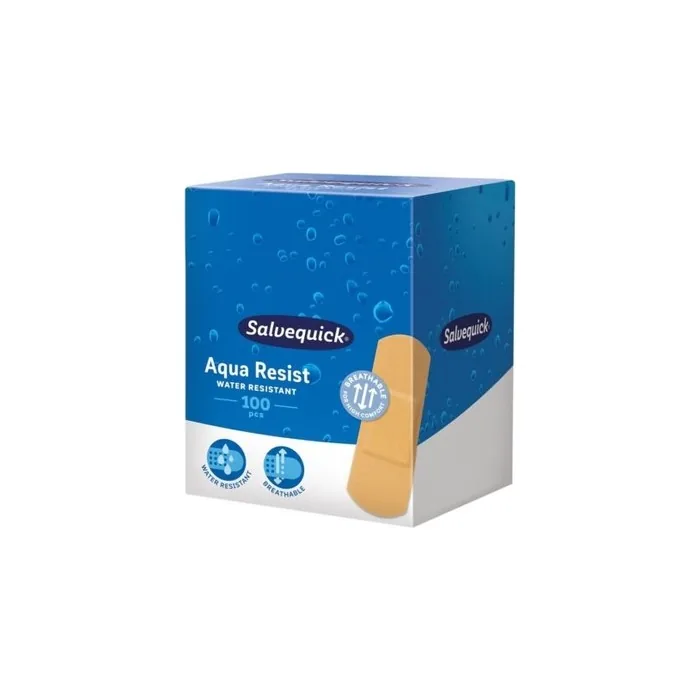 7310616910000 Aqua Resist Waterproof Plasters Size L 100 Pieces Salvequick
