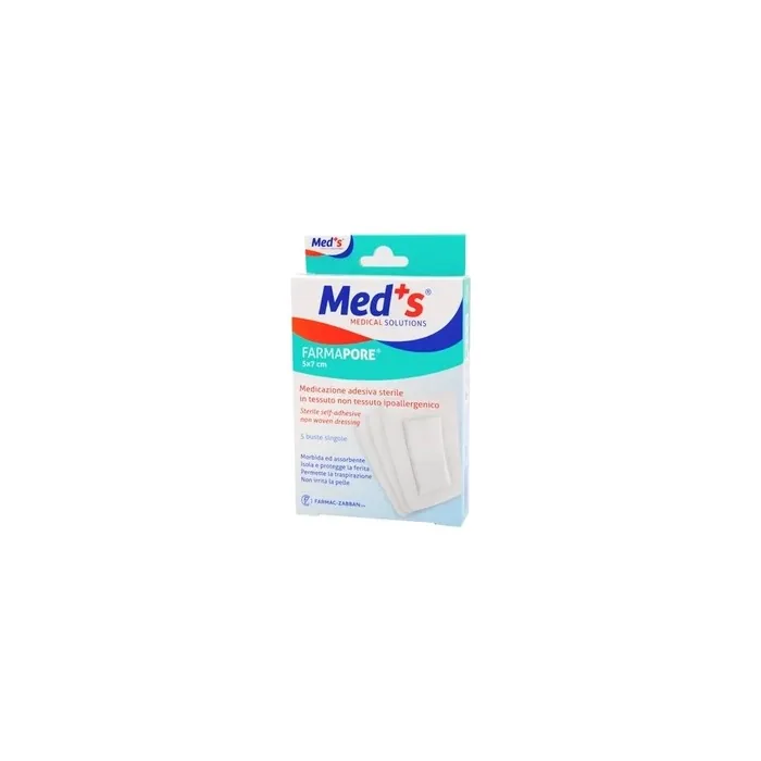 Farmaczabban Spa Med's Farmapore Sterile Hypoallergenic Adhesive Dressing 5cm X 7cm