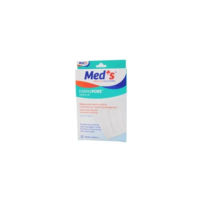 Farmac Zabban Med's Farmapore Adhesive Sterile Hypoallergenic Dressing 10cm X 15cm