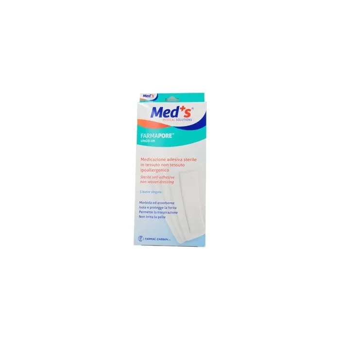Farmac Zabban Med's Farmapore Sterile Hypoallergenic Adhesive Dressing 10cm X 23cm
