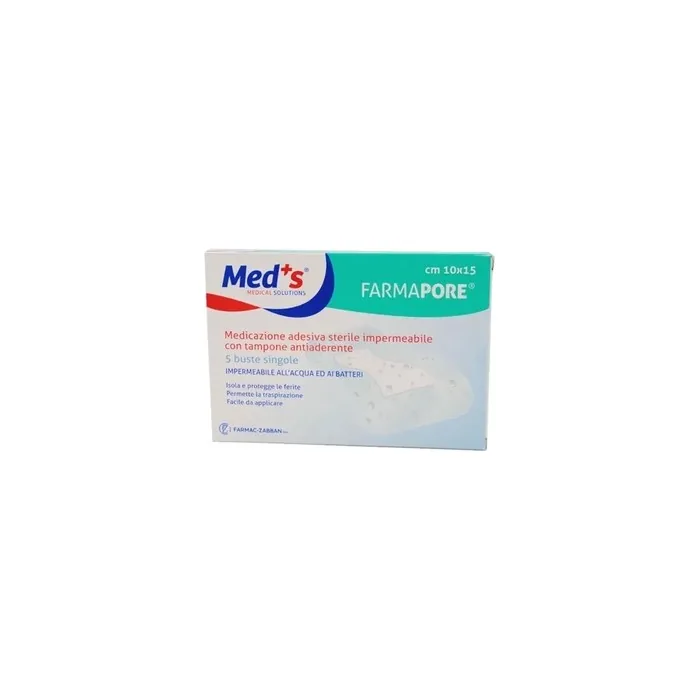 Farmac Zabban Med's Farmapore Adhesive Sterile Waterproof Dressing 10cm X 15cm