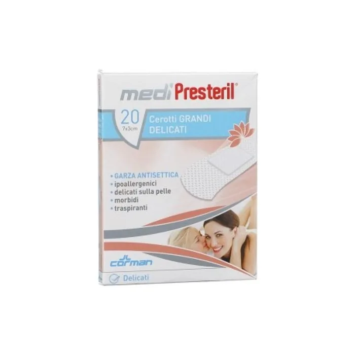 MediPresteril 20 Large Delicate Plasters 7 x 3 cm