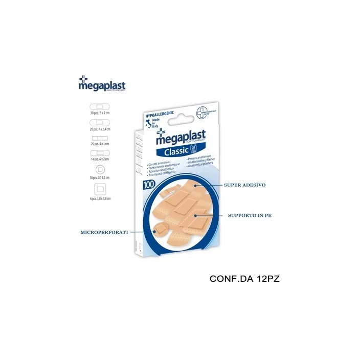 Megaplast Classic Ml 100 Assorted Plasters Per Pack 100 12 Pieces