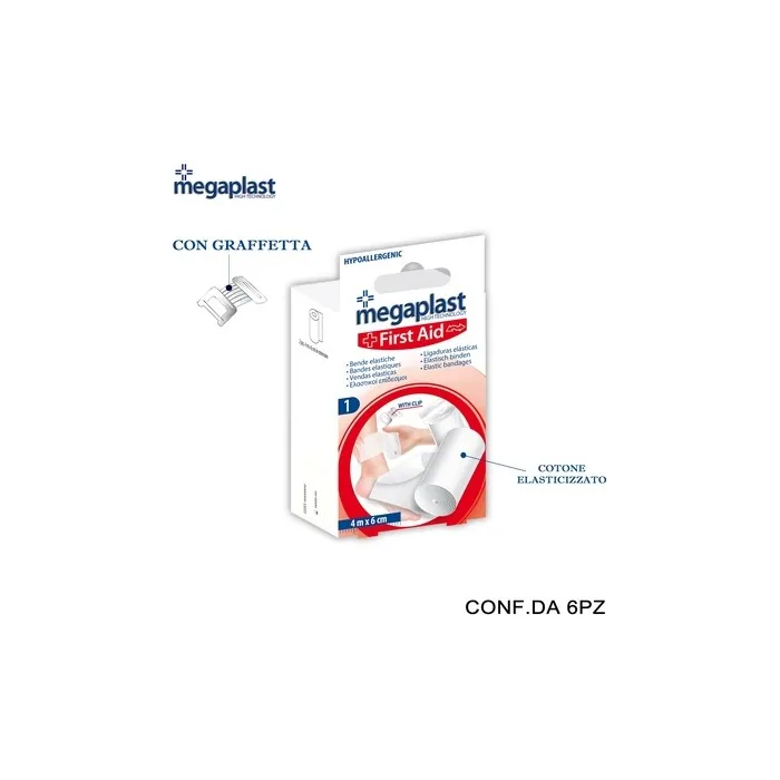 Megaplast First Aid Bandages 4cm X 6cm - Pack Of 6