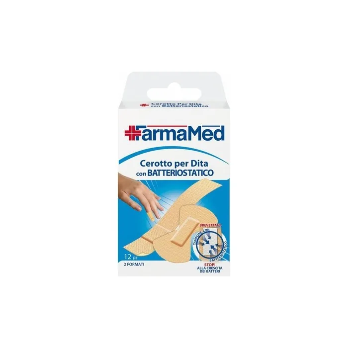 Farmamed Bacteriostatic Finger Plasters 05327 12 Pieces