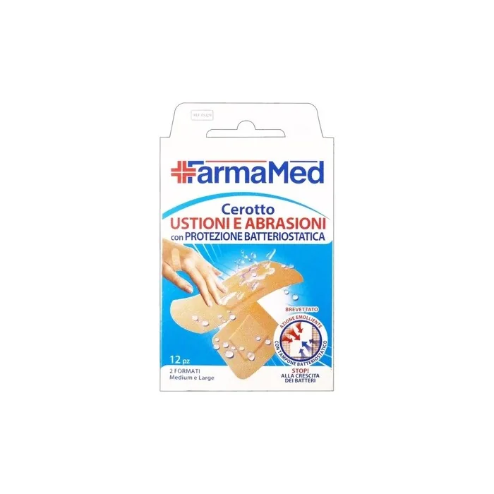 Burn And Abrasion Plasters 12 Pcs Medium