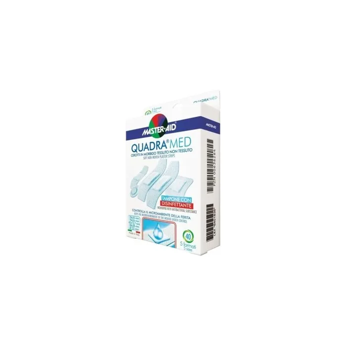 Master-Aid Quadra Med Soft Non-Woven Adhesive Pad with Disinfectant