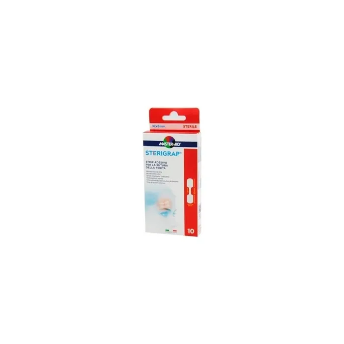 Pietrasanta Pharma Master Aid Adhesive Strip For Wound Suturing 10 Strips Of 32 Cm X 8 Mm