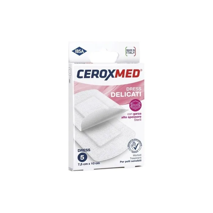 Ceroxmed Delicate Dressing Compresses 7.5x10cm - Pack of 5