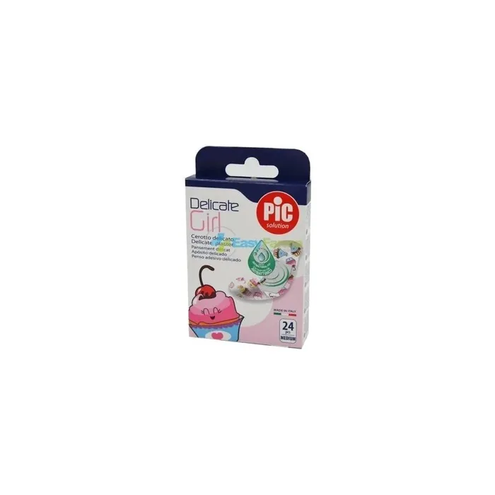 Pic Pic Delicate Girl Adhesive Dressings 24 Pieces Medium Size 19 X 72 Mm