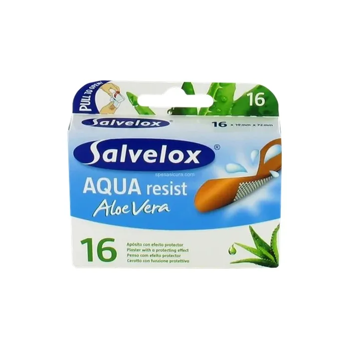Salvelox Aqua Resist Aloe Vera Adhesive Dressing 16 Units