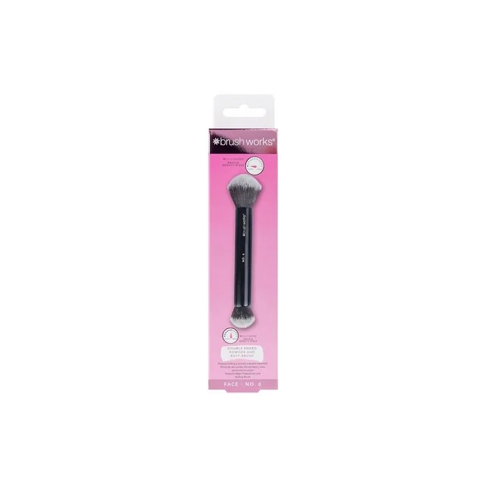 Brushworks No 6 Double Ended Powder And Buff Brush