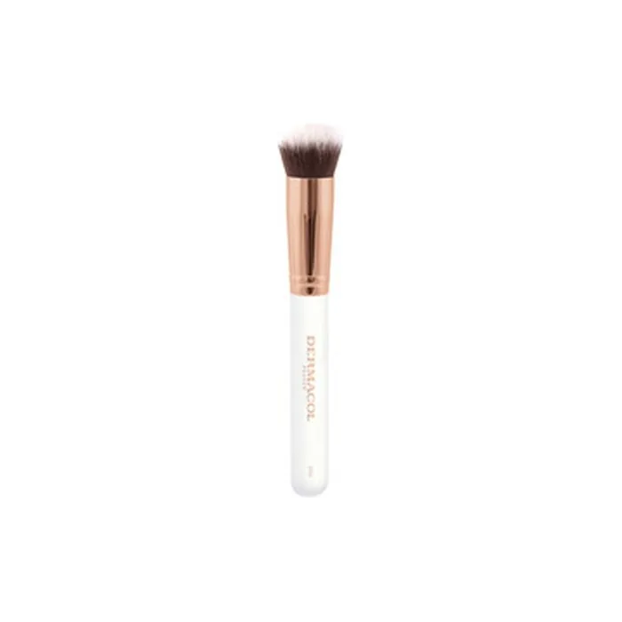 Dermacol Foundation Powder Brush D52 Rose Gold Cosmetic Brush For Makeup And Powder With Case