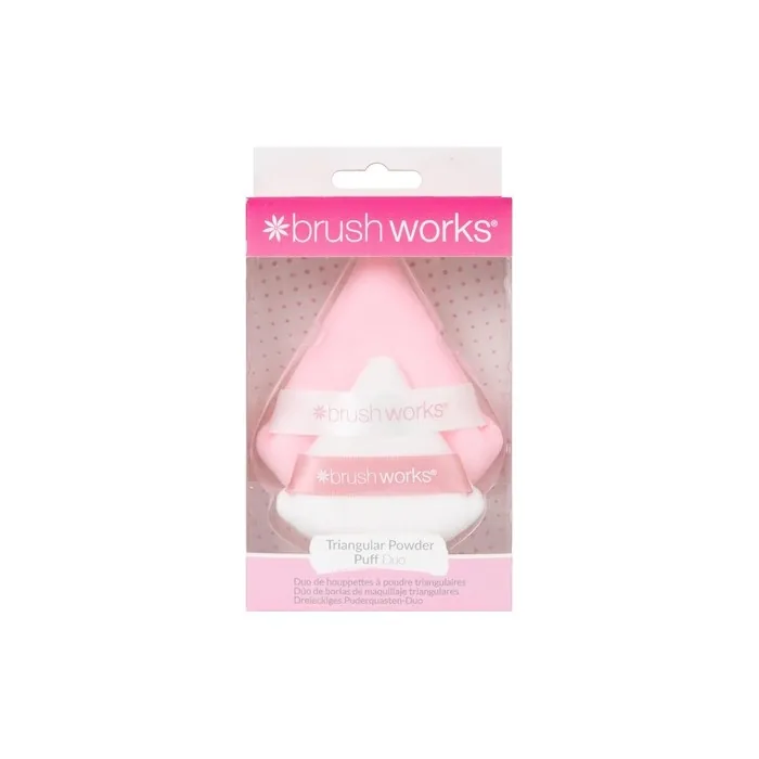 Brushworks Triangular Powder Puff Duo