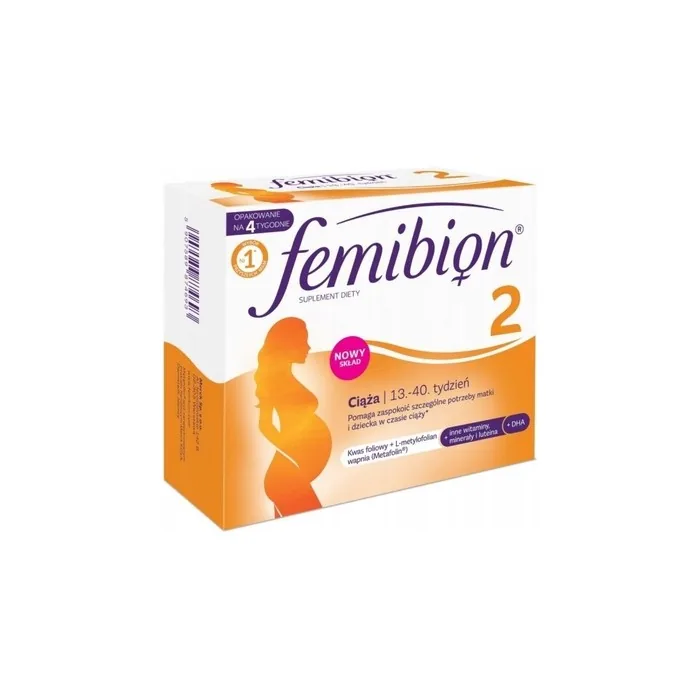 Femibion Natal 2 Pregnancy 28 Tablets + 28 Capsules for 4 Weeks Folic Acid