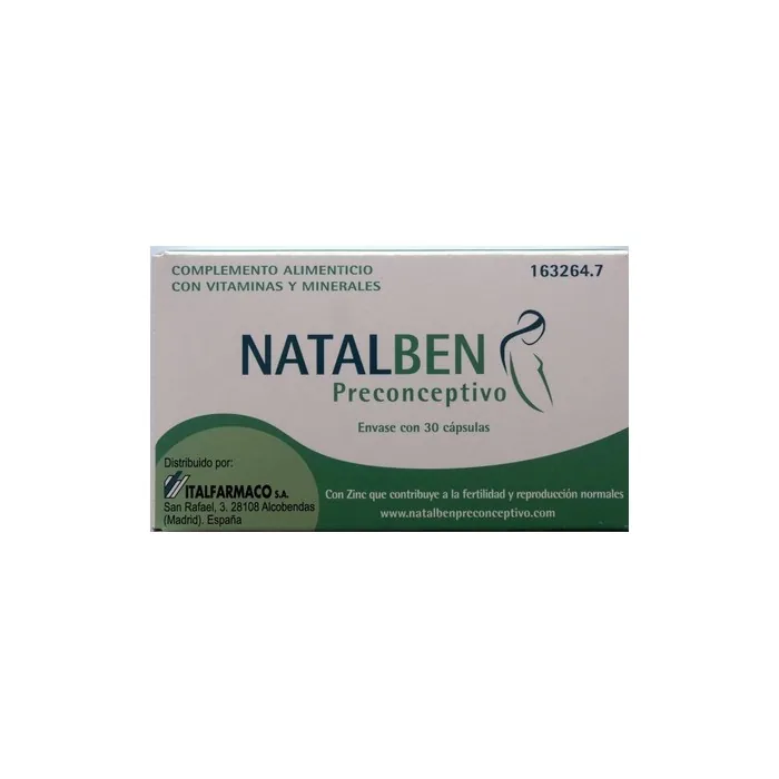 Italfarmaco Natalben Preconception with 30 Capsules with Zinc